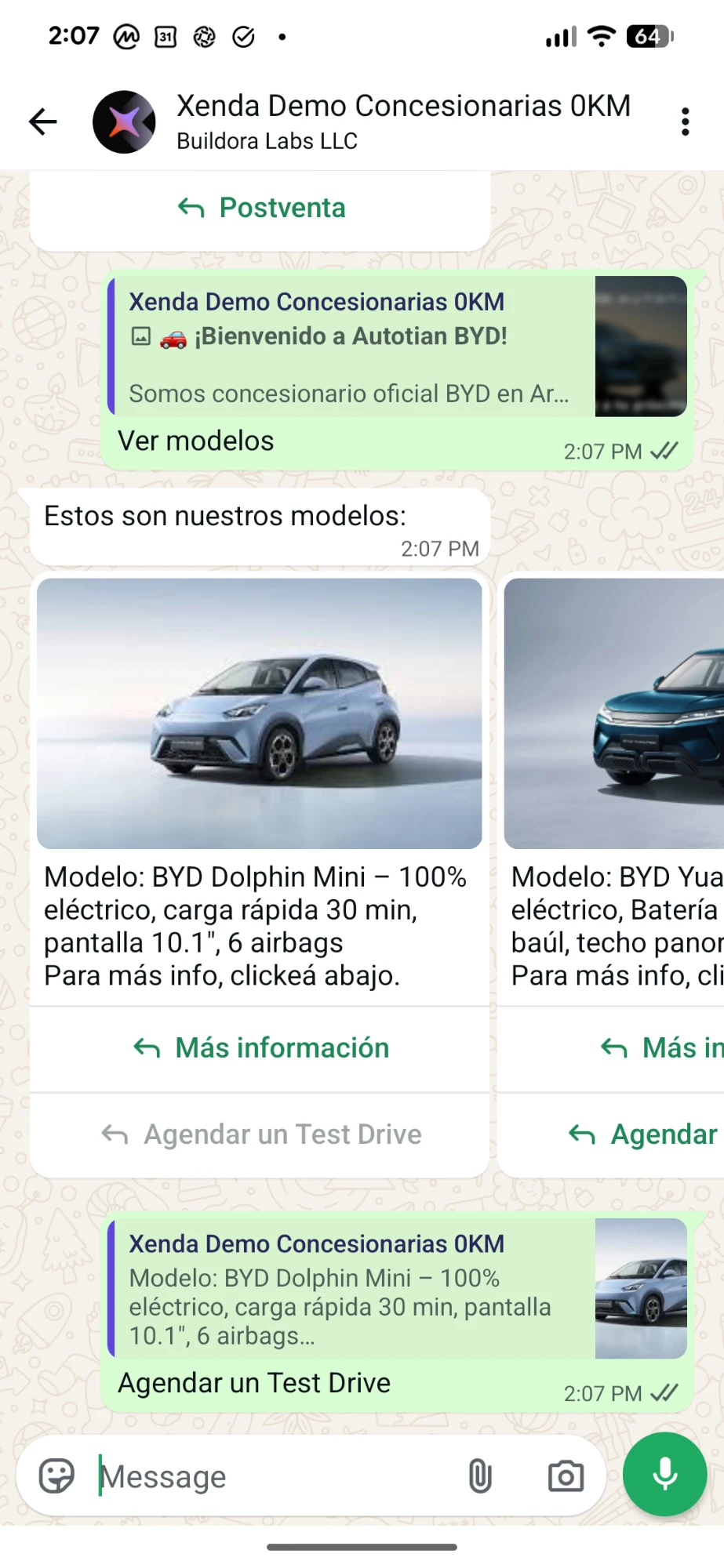 Modelos en WhatsApp